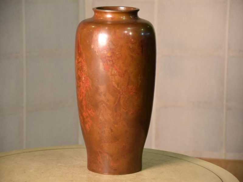 Japanese Bronze Murashi Do Vase - Image 8