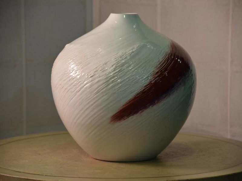 Kyoyaki (Kyoto Pottery) Ceramic Vase - Image 2