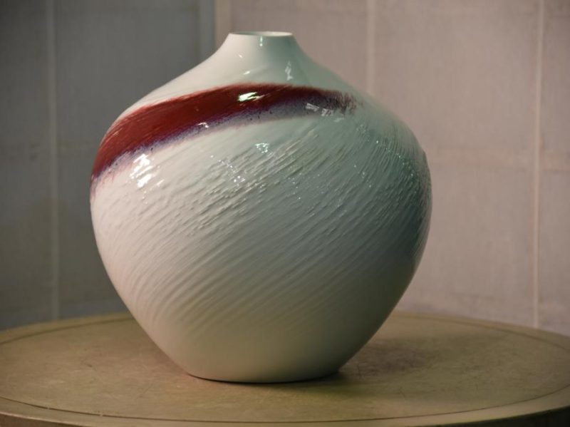 Kyoyaki (Kyoto Pottery) Ceramic Vase - Image 3