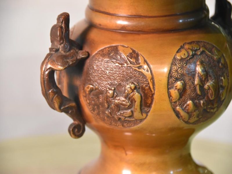 Ikenobu Bronze Vase - Image 7