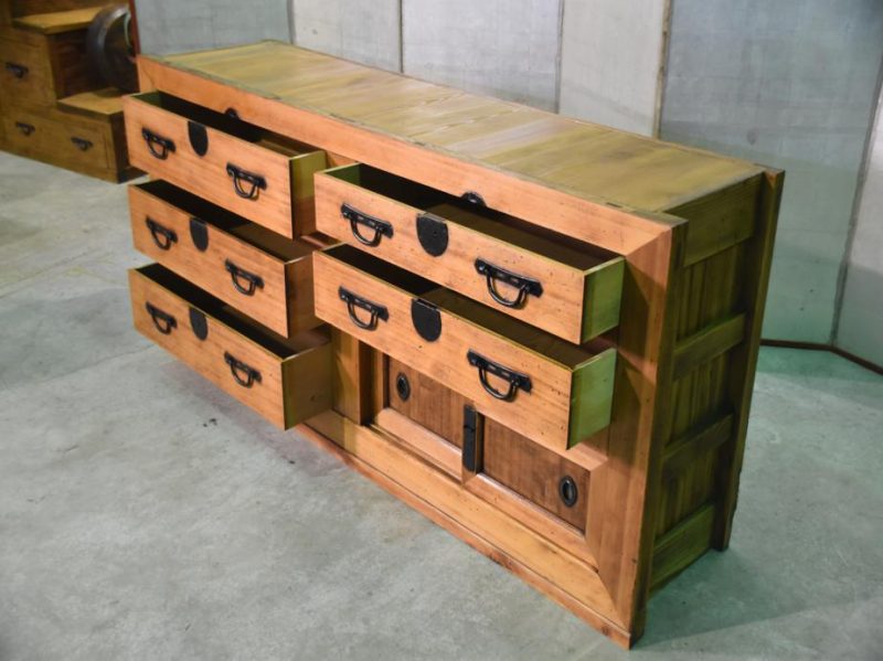 Japanese 5 Drawer Sideboard with Secret Compartment - Image 11