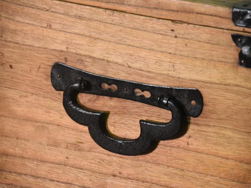 Japanese Butterfly Lock Plate Clothing Chest in 2 Sections - Image 10