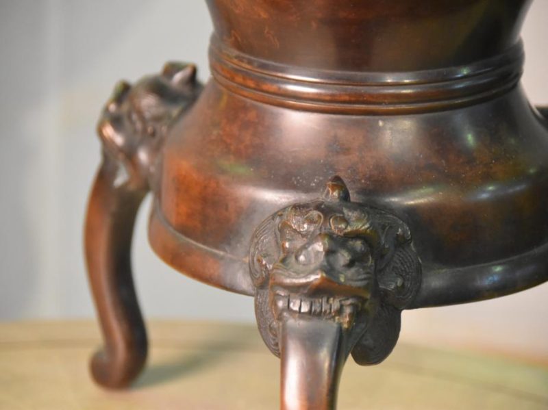 Japanese Flying Phoenix Bronze Vase - Image 11