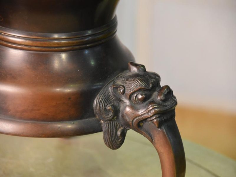 Japanese Flying Phoenix Bronze Vase - Image 7