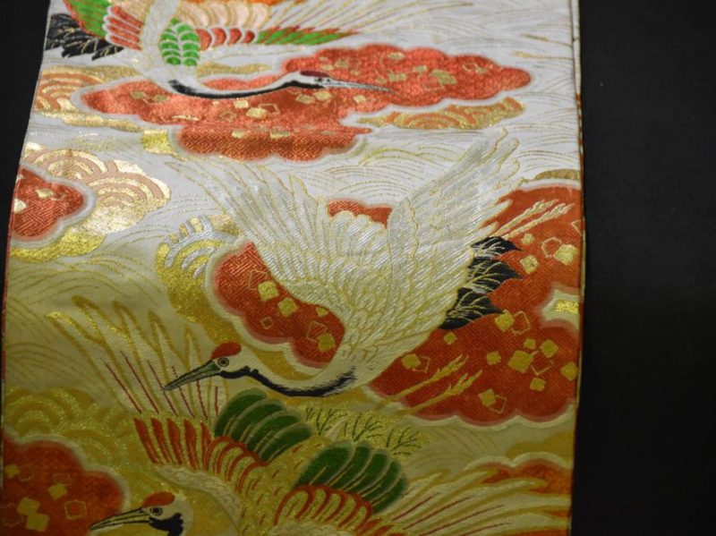 Japanese Crane Obi Sash Table Runner - Image 2