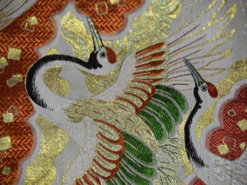 Japanese Crane Obi Sash Table Runner - Image 3