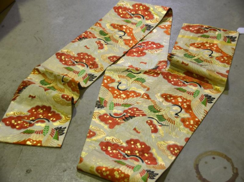 Japanese Crane Obi Sash Table Runner - Image 9