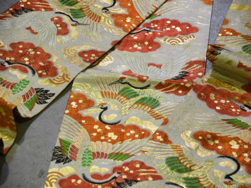 Japanese Crane Obi Sash Table Runner - Image 10