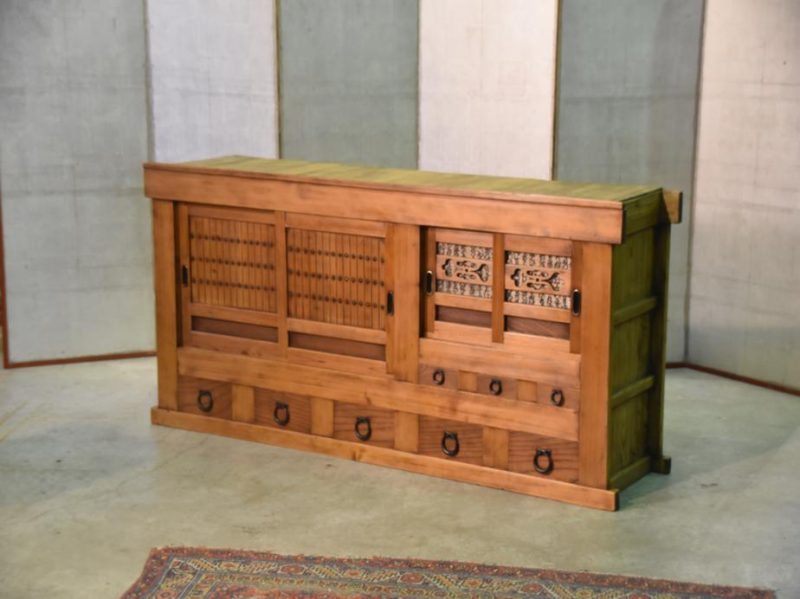 Hikone Region Wooden Antique Sideboard