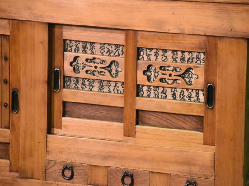 Hikone Region Wooden Antique Sideboard - Image 6