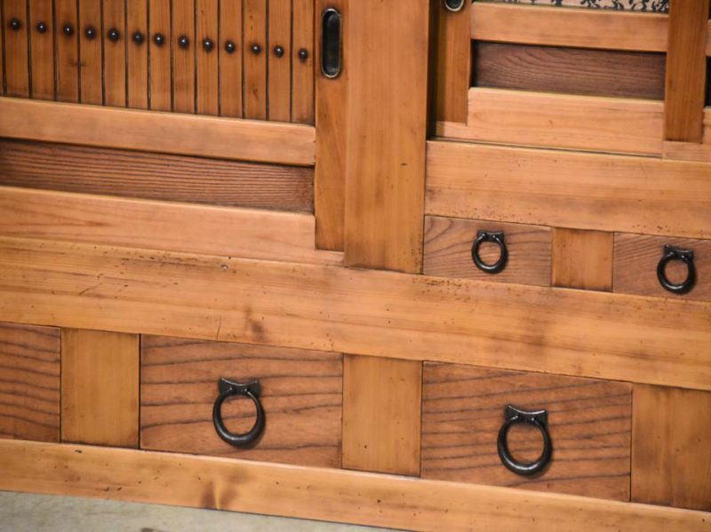 Hikone Region Wooden Antique Sideboard - Image 8
