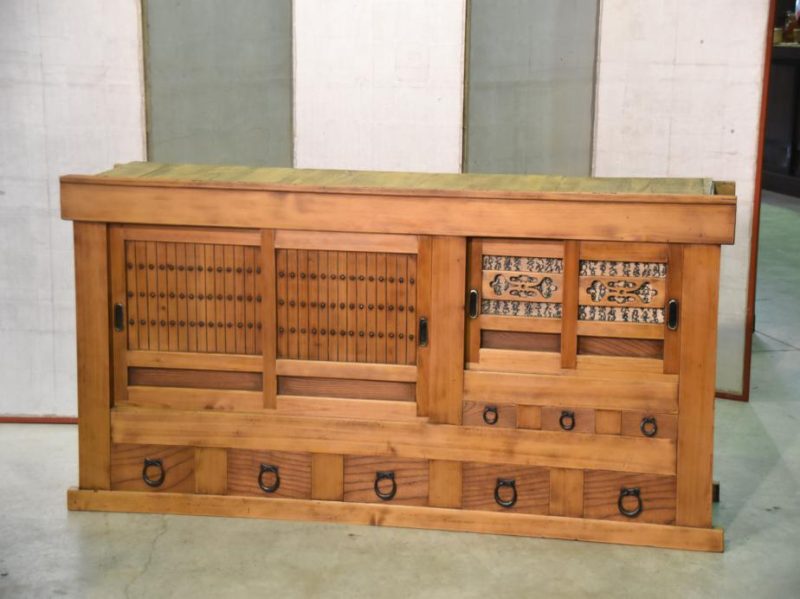 Hikone Region Wooden Antique Sideboard - Image 9
