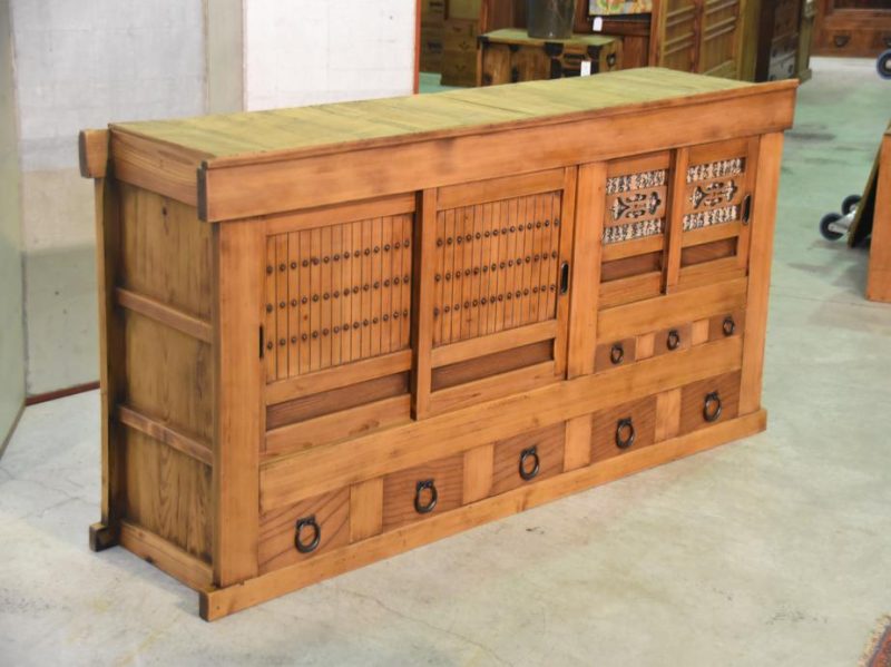 Hikone Region Wooden Antique Sideboard - Image 13
