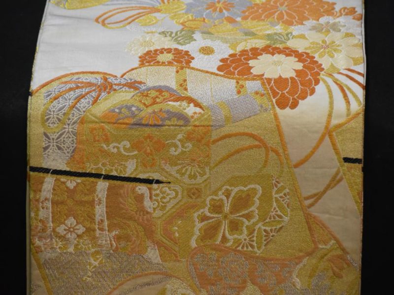Silk Brocade Maru Obi Sash - Image 2