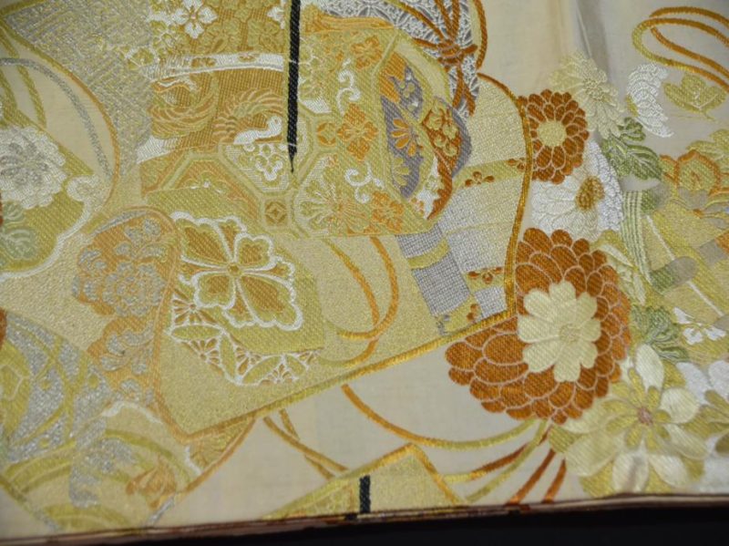 Silk Brocade Maru Obi Sash - Image 7