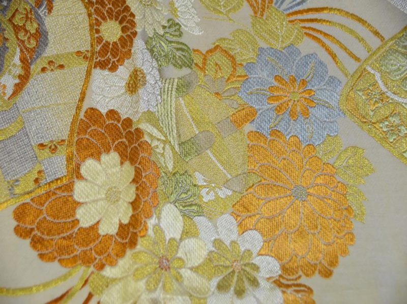 Silk Brocade Maru Obi Sash - Image 6
