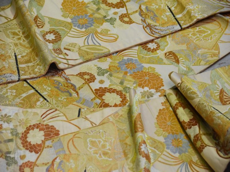 Silk Brocade Maru Obi Sash - Image 10