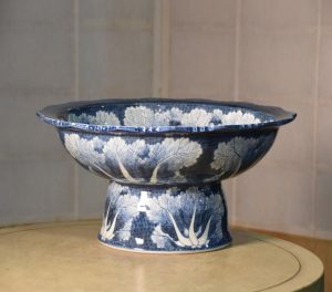 Japanese Daikon Blue and White Bowl