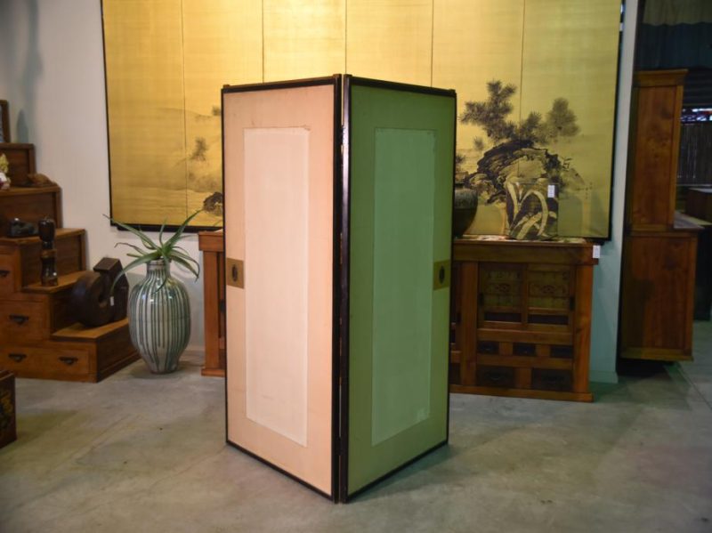 2 Panel Lacquer and Wooden Free Standing Screen - Image 5