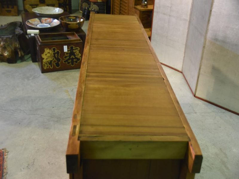 Antique Kyoto Sideboard with 3 Drawers and Sliders - Image 12