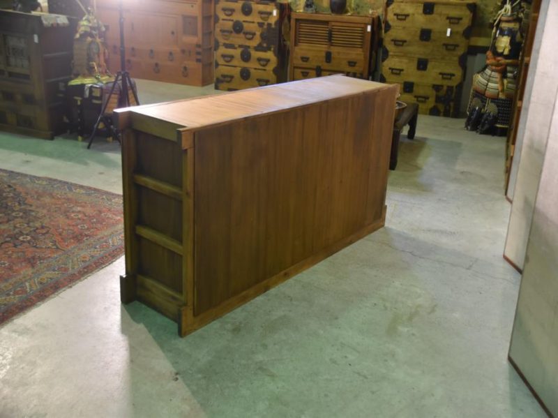 Antique Kyoto Sideboard with 3 Drawers and Sliders - Image 11