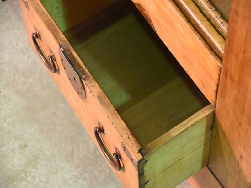 Antique Kyoto Sideboard with 3 Drawers and Sliders - Image 9