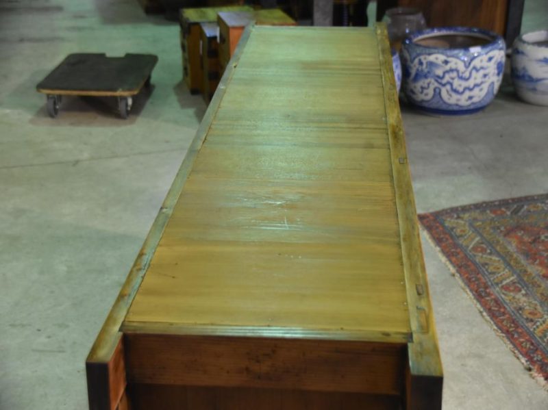 Antique Kyoto Sideboard with 3 Drawers and Sliders - Image 21
