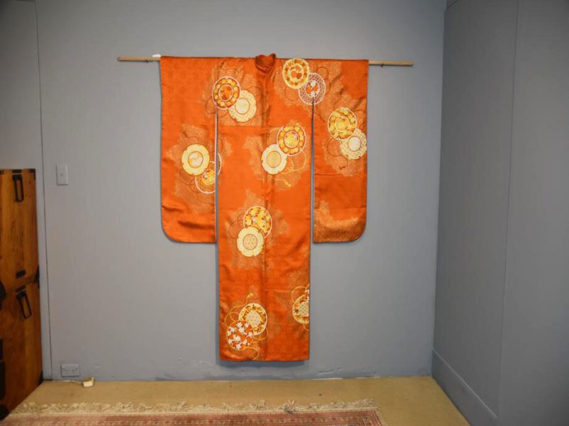 Vintage Orange Furisode Kimono
