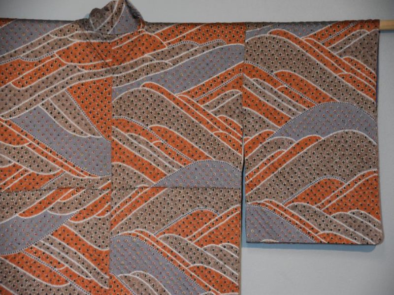 Warm Toned Shibori Look Kimono - Image 10