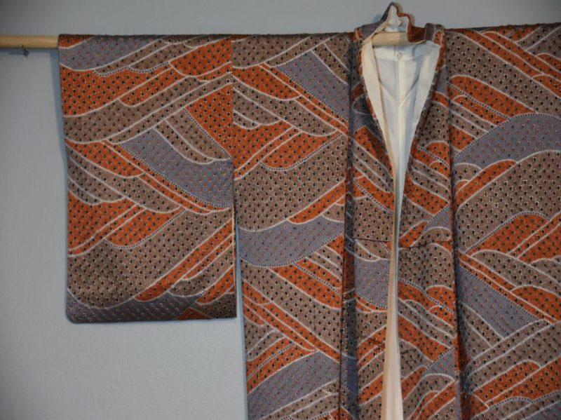 Warm Toned Shibori Look Kimono - Image 3