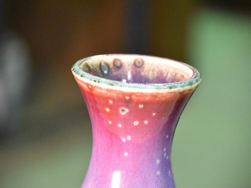 Japanese Flambe Glaze Vase by Matsuyama Gaei - Image 13