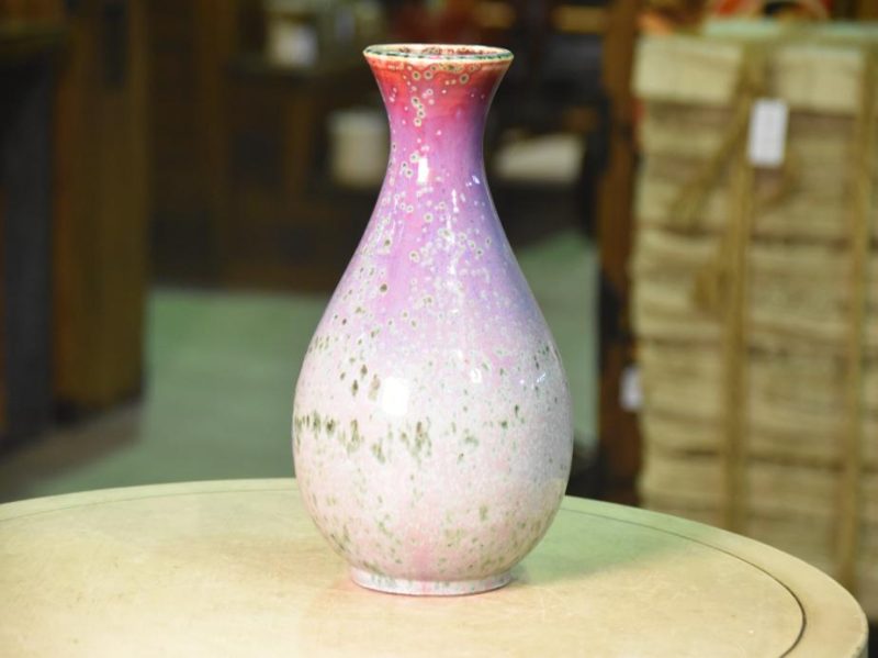 Japanese Flambe Glaze Vase by Matsuyama Gaei - Image 11