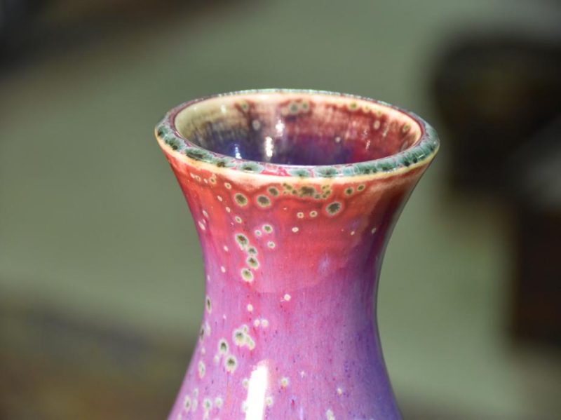Japanese Flambe Glaze Vase by Matsuyama Gaei - Image 10