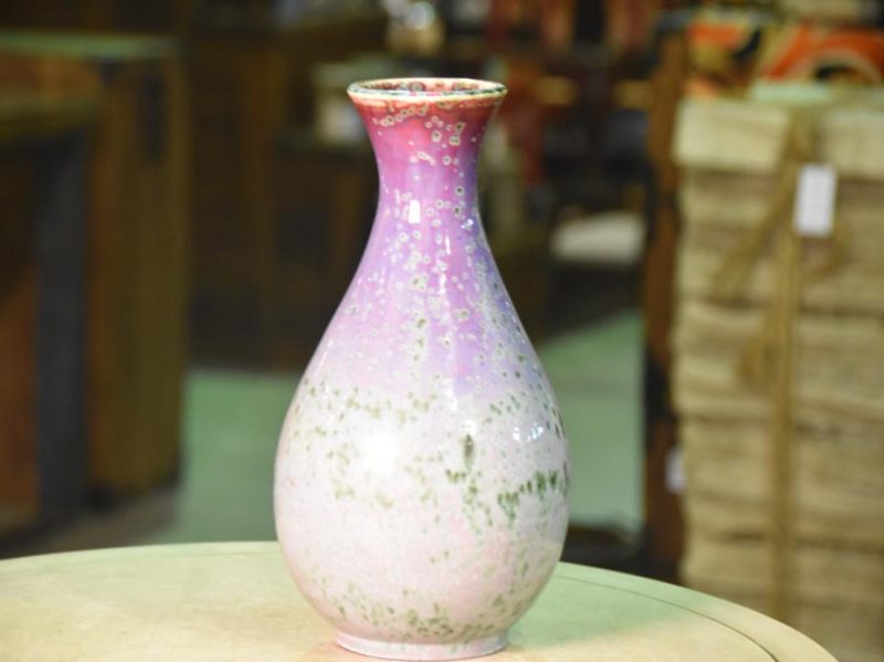 Japanese Flambe Glaze Vase by Matsuyama Gaei - Image 8