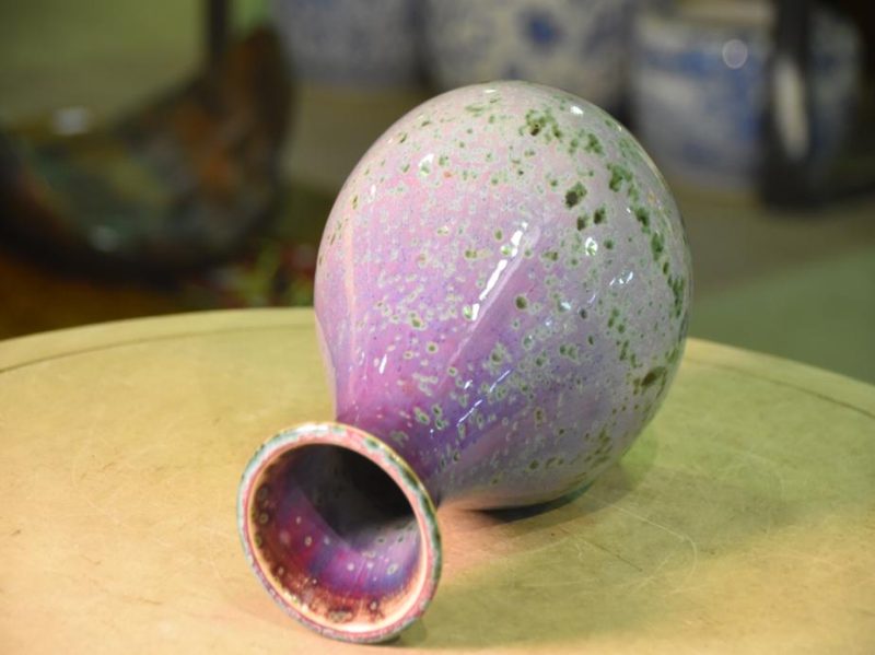 Japanese Flambe Glaze Vase by Matsuyama Gaei - Image 7