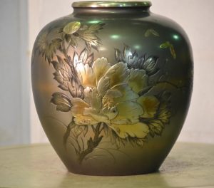 Japanese Mixed Metal Vase