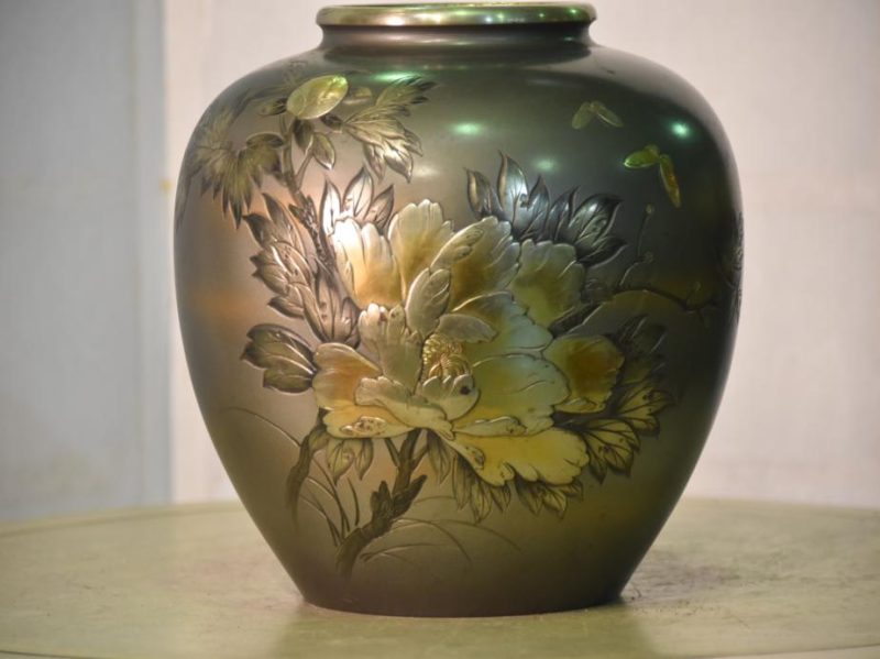 Japanese Mixed Metal Vase