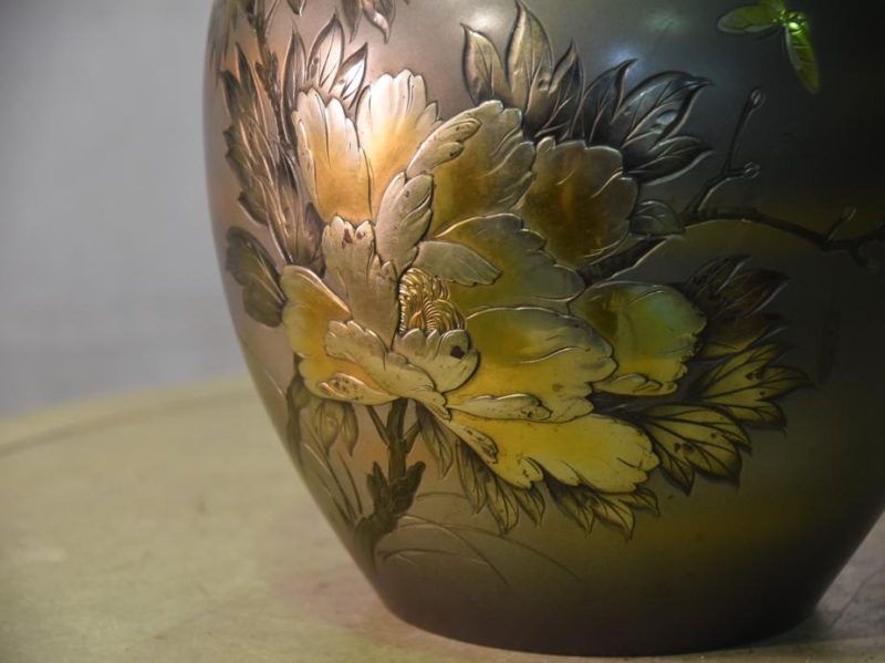 Japanese Mixed Metal Vase - Image 2