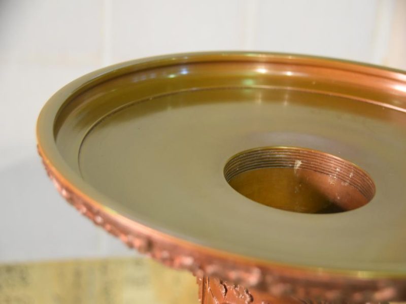 Japanese 1950's Cast Bronze Vase Usubata - Image 11