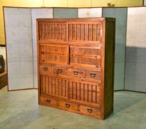 Antique Japanese Kitchen Chest Mizuya Dansu