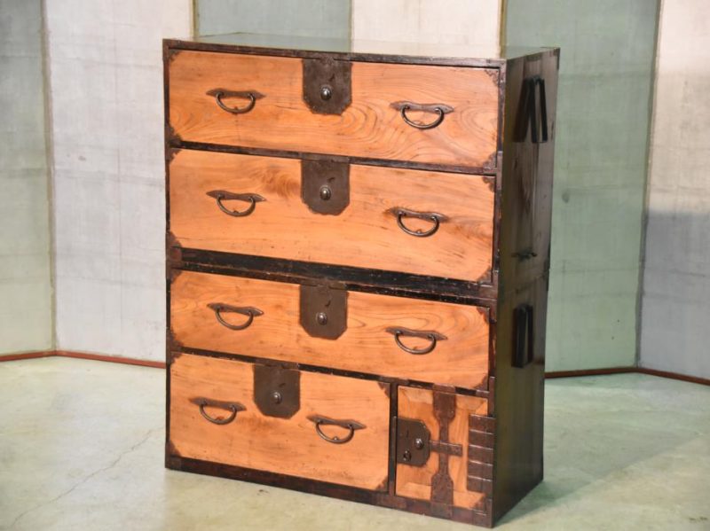 Japanese Antique Nihonmatsu Clothing Chest