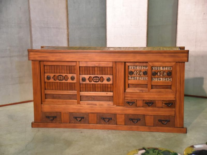 Antique Japanese Wooden Sideboard - Image 15