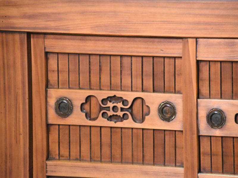 Antique Japanese Wooden Sideboard - Image 13