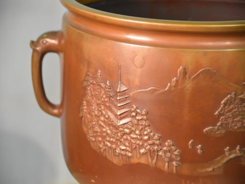 Japanese Cast Bronze Brazier Hibachi - Image 12