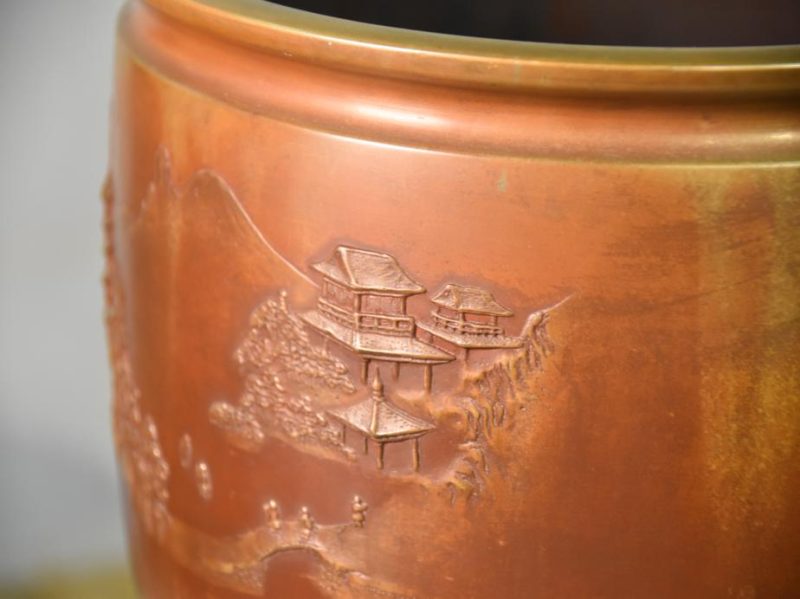 Japanese Cast Bronze Brazier Hibachi - Image 10