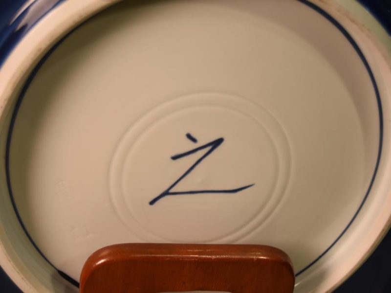 Large Ceramic Plate Decorated with Thistles - Image 3