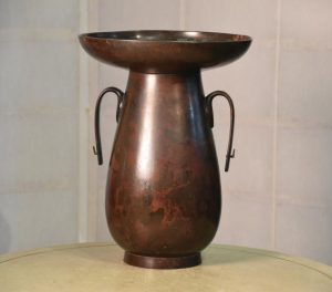 Murashido Bronze Usubata Ikenobu Vase