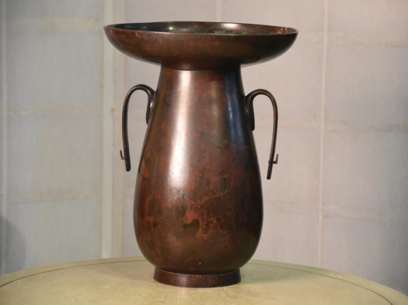 Murashido Bronze Usubata Ikenobu Vase - Image 2