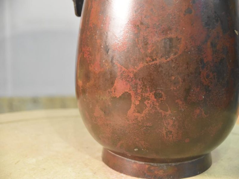 Murashido Bronze Usubata Ikenobu Vase - Image 9