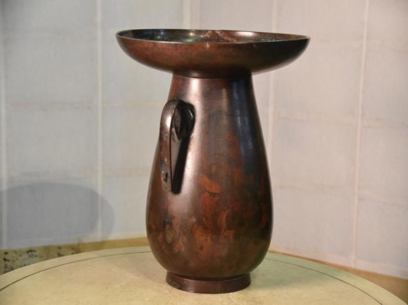 Murashido Bronze Usubata Ikenobu Vase - Image 7